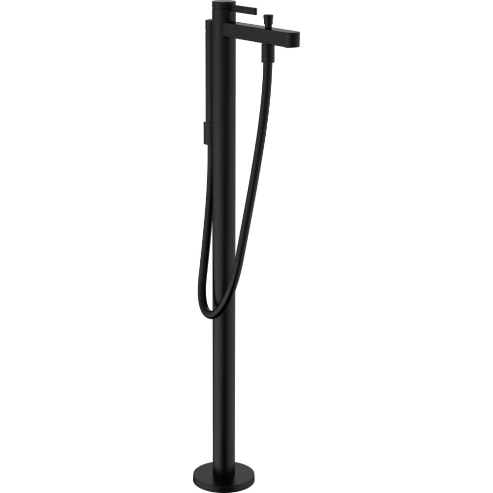 Hansgrohe Finoris Single Lever Floor-Standing Bath Shower Mixer Tap - Matt Black