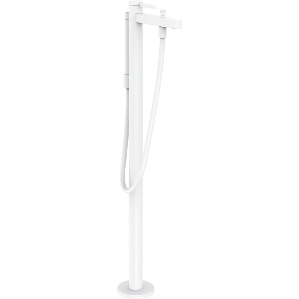 Hansgrohe Finoris Single Lever Floor-Standing Bath Shower Mixer Tap - Matt White