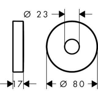 Hansgrohe Escutcheon For Showerarm - Chrome - Image 2