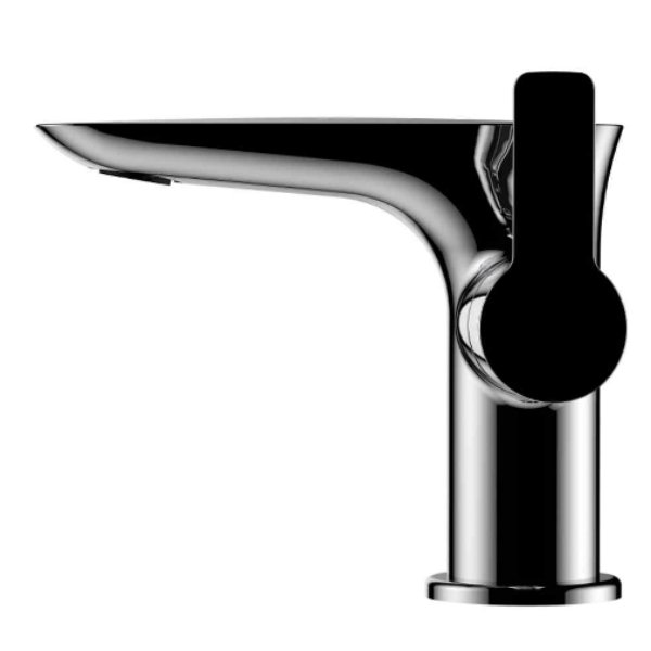 Frontline Vido Mono Basin Mixer Tap With Click Clack Waste - Black