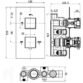 Frontline Cube 2 Outlet Concealed Thermostatic Shower Valve With Diverter - Chrome - Image 2