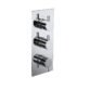 Frontline Pure 2 Outlet 3 Handle Concealed Thermostatic Shower Valve - Chrome