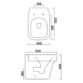 Frontline Medici Back to Wall Toilet With Soft Close Seat - White - Image 2