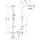 Frontline Flo Thermostatic Bar Complete Shower Mixer - Chrome - Image 2