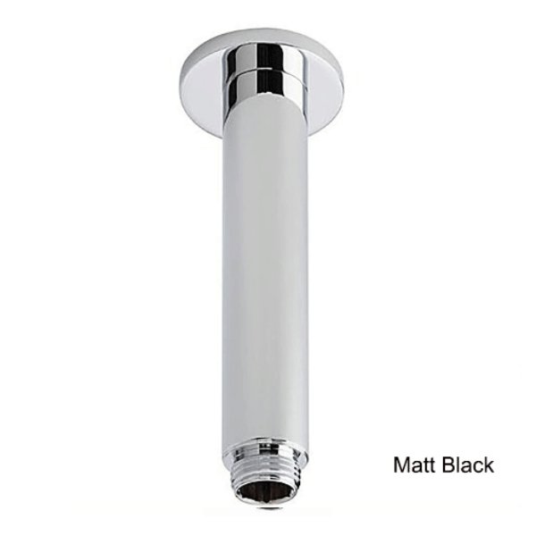 Frontline Round Ceiling Mounted Shower Arm – 150mm Long - Matt Black