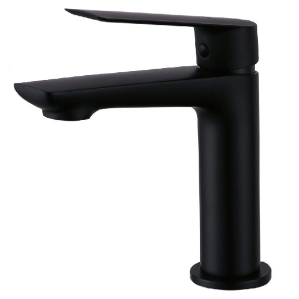 Frontline Sleek Basin Mixer Tap With Waste - Matt Black