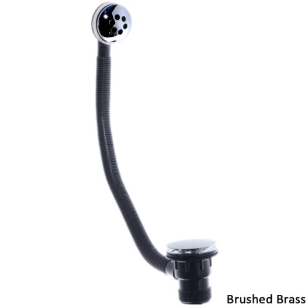 Frontline Easy Clean Sprung Plug Bath Waste - Brushed Brass
