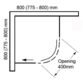 Frontline Aquaglass Sphere 1 Door Quadrant Shower Enclosure - Image 2