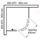 Frontline Aquaglass Sphere 1 Door Quadrant Shower Enclosure - Image 3