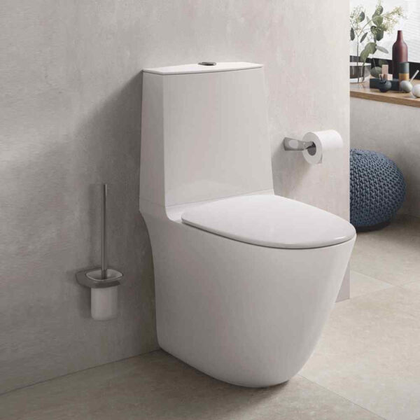 Frontline RAK Sensation Close Coupled Toilet With Cistern And Soft Close Seat - White - Image 2