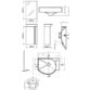Frontline Elegance Wall Hung Vanity Unit With Basin And Mirror - 445mm Wide - Image 2