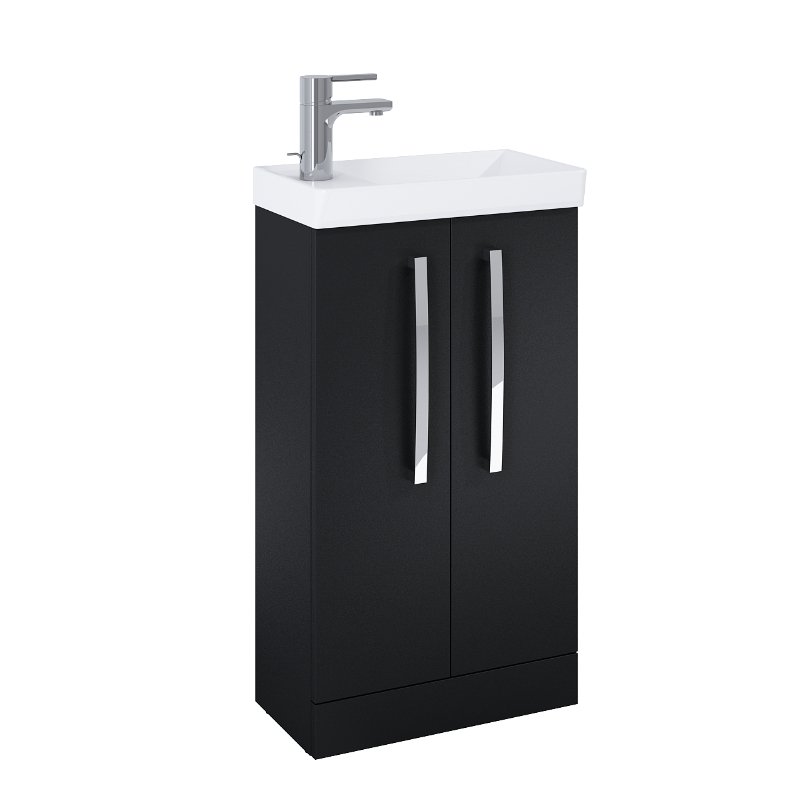 Frontline Aquatrend 2 Door Floorstanding Vanity Unit With Basin – Gloss White - 455mm