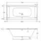 Frontline Oporto Tungstenite Acrylic Rectangular Double Ended Bath - White - Image 5