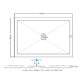 Frontline Slimline Rectangular Shower Tray With Waste - White - Image 17