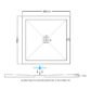 Frontline Slimline Square Shower Tray With Waste - White - Image 4