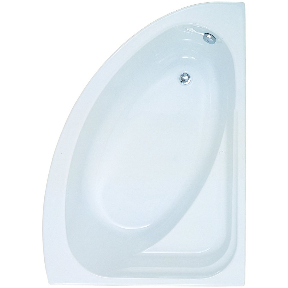 Frontline Orlah Tungstenite Acrylic Offset Corner Bath – 1500mm x 1040mm  – White - Right
