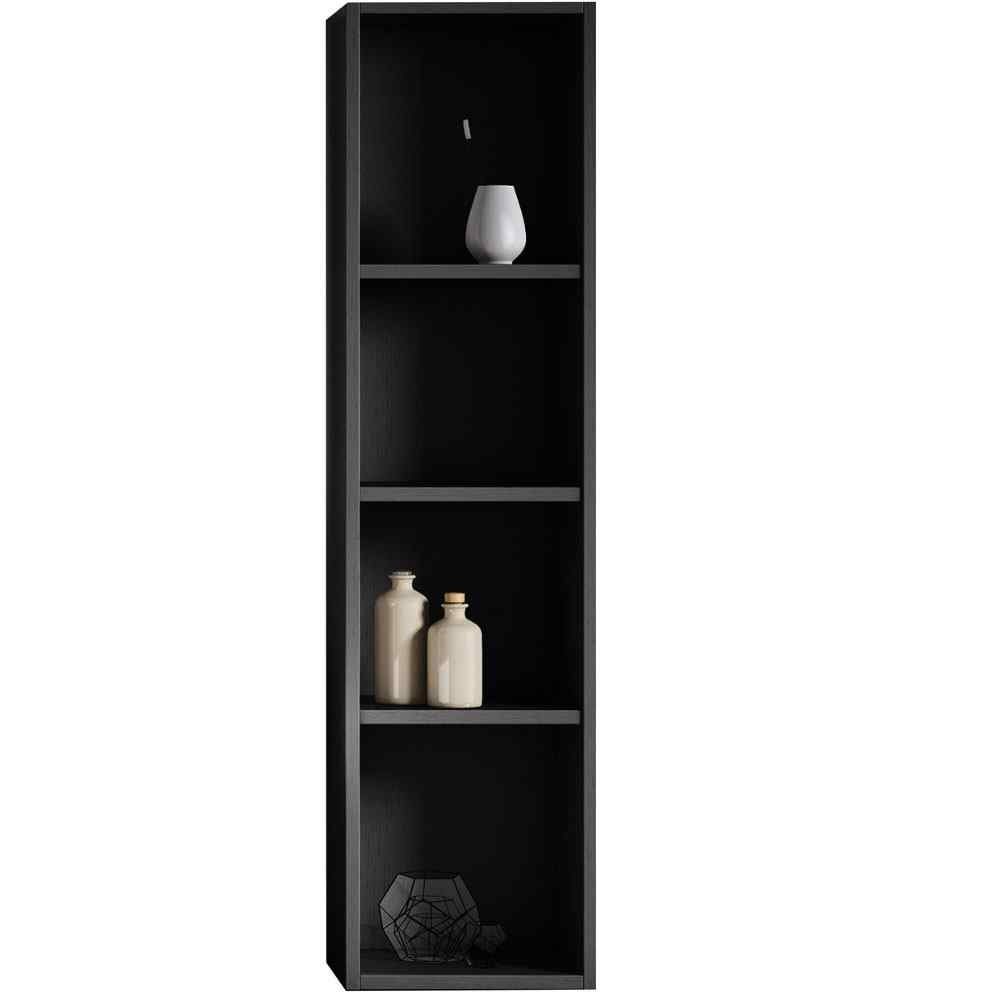 Frontline Elements Wall Hung Open Tall Storage Unit – 280mm Wide - Matt Black
