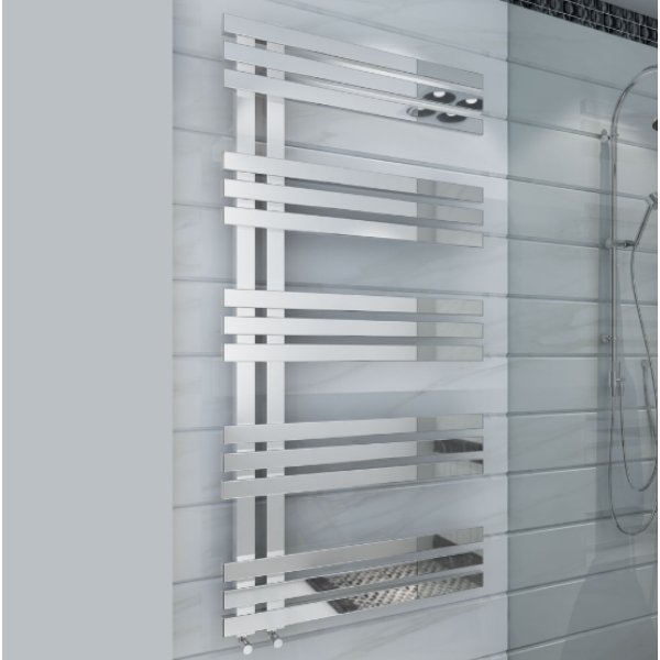 Frontline Pezzo Designer Heated Towel Rail – Chrome - 1200mm x 500mm