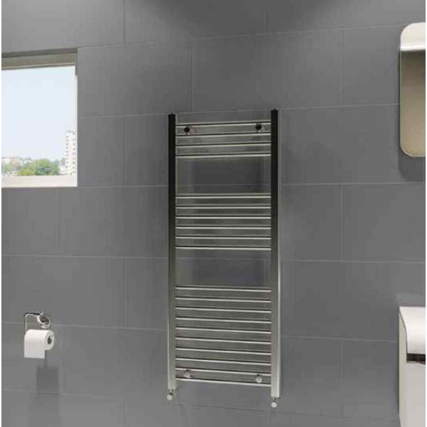 Frontline Straight Heated Towel Rail – Chrome - 1200mm x 400mm