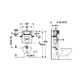 Geberit Sigma Dual Flush Concealed Cistern - White - Image 2