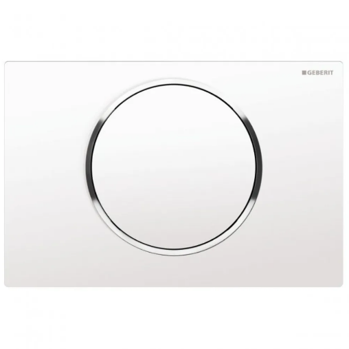 Geberit Sigma10 Single Flush Plate - White/Gloss Chrome