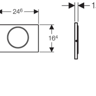 Geberit Sigma10 Anti Vandal Single Flush Plate - Steel - Image 2