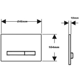 Geberit Sigma50 Dual Flush Plate With Chrome Plated Cover Plate - Image 2