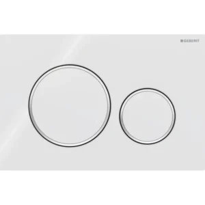 Geberit Sigma20 Dual Flush Plate - White/Gloss Chrome/White