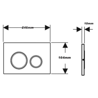Geberit Sigma21 Dual Flush Plate With Chrome Plated Cover Plate - Image 2