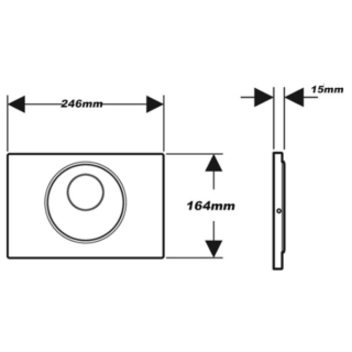Geberit Sigma10 Design Battery Powered Dual Flush Plate - Stainless Steel - Image 2