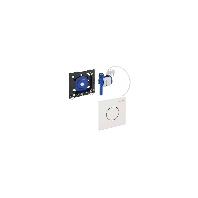 Geberit Sigma01 Urinal Flush Plate with Pneumatic Flush Actuation - Matt Chrome