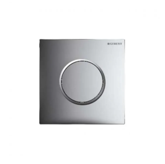 Geberit Sigma10 Touch Hand Operated Pneumatic Urinal Flush Plate - Gloss Chrome/ Matt Chrome/Gloss