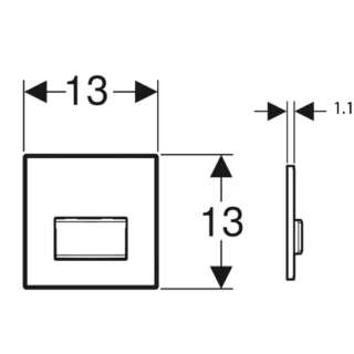 Geberit Sigma50 Pneumatic Urinal Flush Plate - Image 2