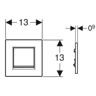 Geberit Sigma30 Pneumatic Urinal Flush Plate - Image 2