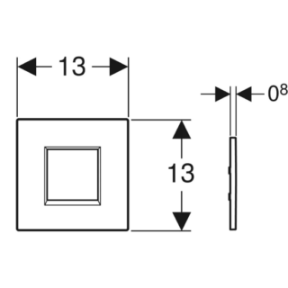 Geberit Sigma30 Touchless Urinal Mains Powered Flush Plate - Image 2