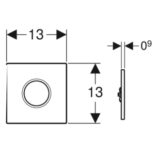 Geberit Sigma01 Touchless Urinal Battery Powered Flush Plate - Image 2