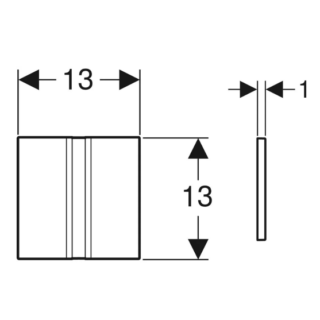 Geberit Sigma50 Touchless Urinal Battery Powered Flush Plate - Brushed Stainless Steel - Image 2