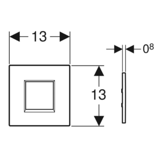 Geberit Sigma30 Touchless Urinal Battery Powered Flush Plate - Image 2