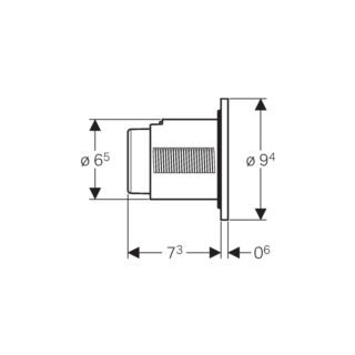 Geberit Type 01 Single Flush Plate Button for 80mm Concealed Cistern - Image 3