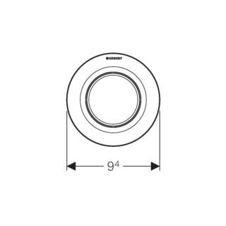 Geberit Type 01 Single Flush Plate Button for 80mm Concealed Cistern - Image 2