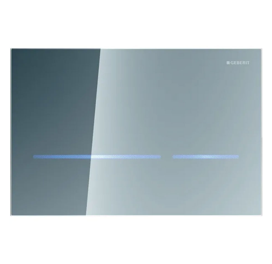 Geberit Sigma80 Dual Flush Plate for 120mm Sigma Concealed Cisterns - Smoked Reflective Glass