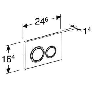 Geberit Sigma21 Dual Flush Plate With Black Chrome Cover Plate - Image 2