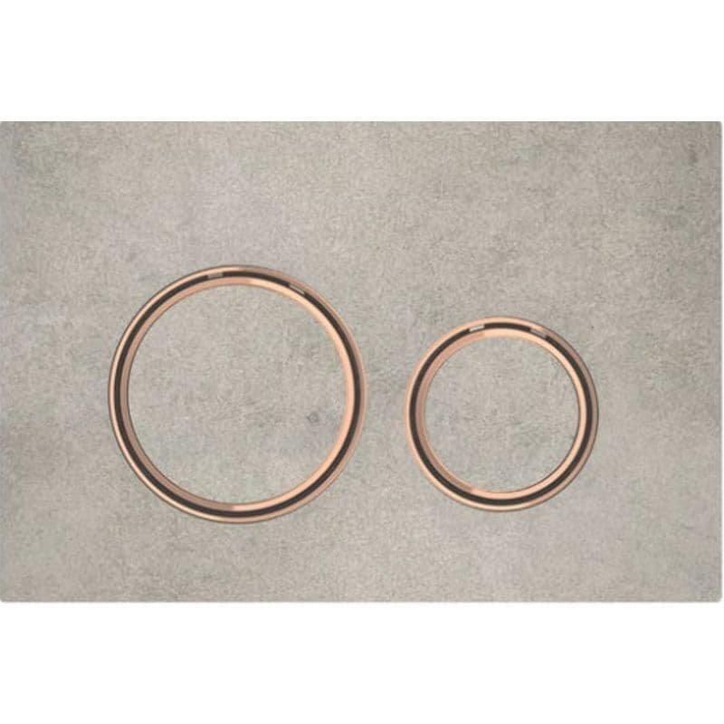 Geberit Sigma21 Dual Flush Plate With Red Gold Cover Plate - Concrete