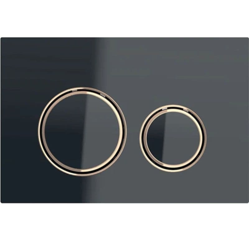 Geberit Sigma21 Dual Flush Plate With Red Gold Cover Plate - Black