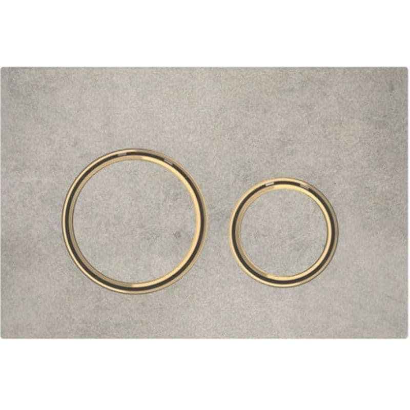 Geberit Sigma21 Dual Flush Plate With Brass Cover Plate - Concrete