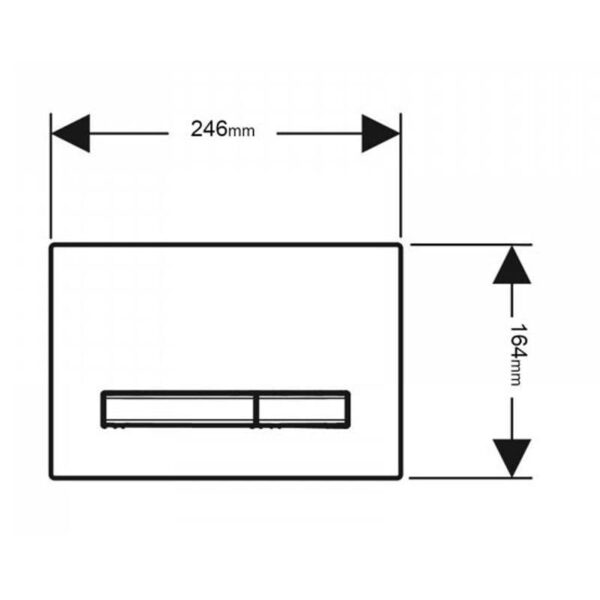 Geberit Sigma50 Dual Flush Plate With Brass Cover Plate - Image 2