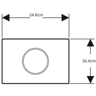 Geberit Sigma10 Battery Powered Single Button Flush Plate For Pull-Down Rail Radio - Polished Chrome - Image 2