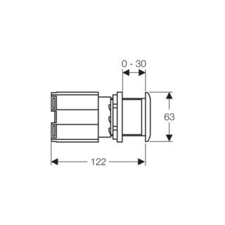 Geberit Duofix Hytouch Short Single Flush Push Button (Short Wall) - Image 2