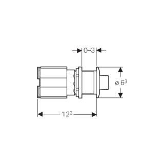 Geberit Pneumatic Palm Push Flush Button With Actuator (Short Wall) - Chrome - Image 2