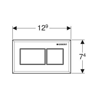 Geberit Remote Flush Control Protruding Design Dual Flush Plate - Gloss Chrome - Image 2